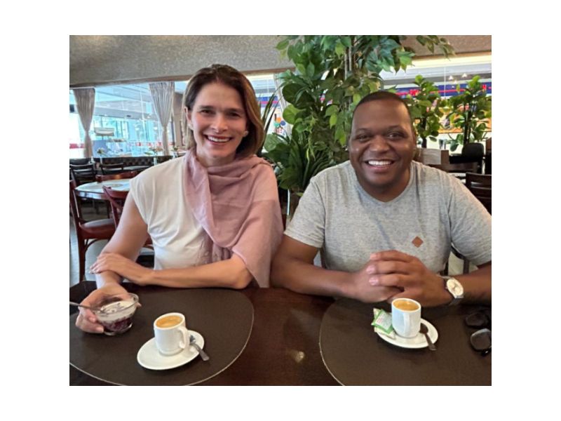 Angela Albino e Toninho da Educação