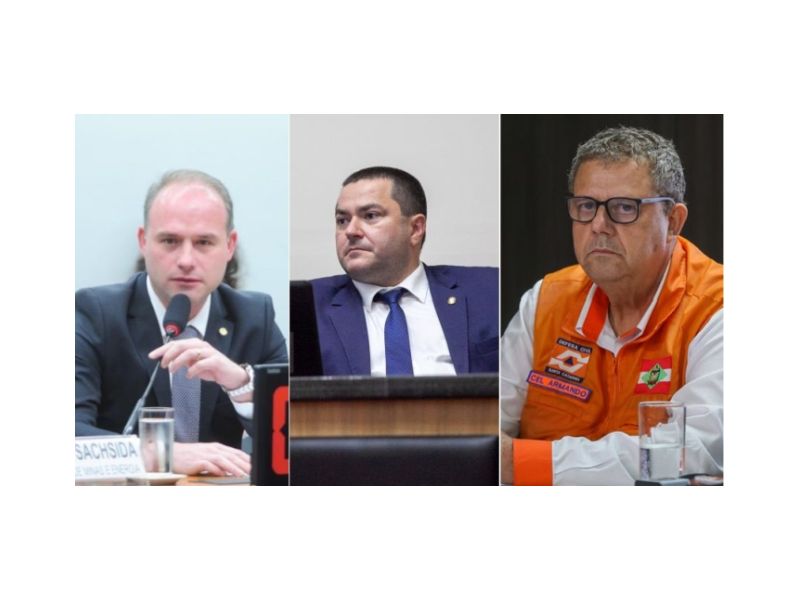 Fábio Schiochet, Ricardo Alba e Coronel Armando disputam na justiça uma vaga na Câmara dos Deputados.
