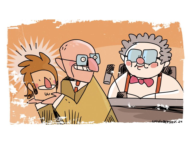 Galvão Bertazzi interpreta o causo contado por Frutuoso Oliveira sobre as duas caras de Esperidião Amin