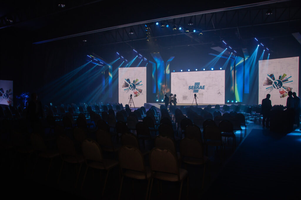 Palco da premiação do Prêmio Sebrae Prefeitura Empreendedora