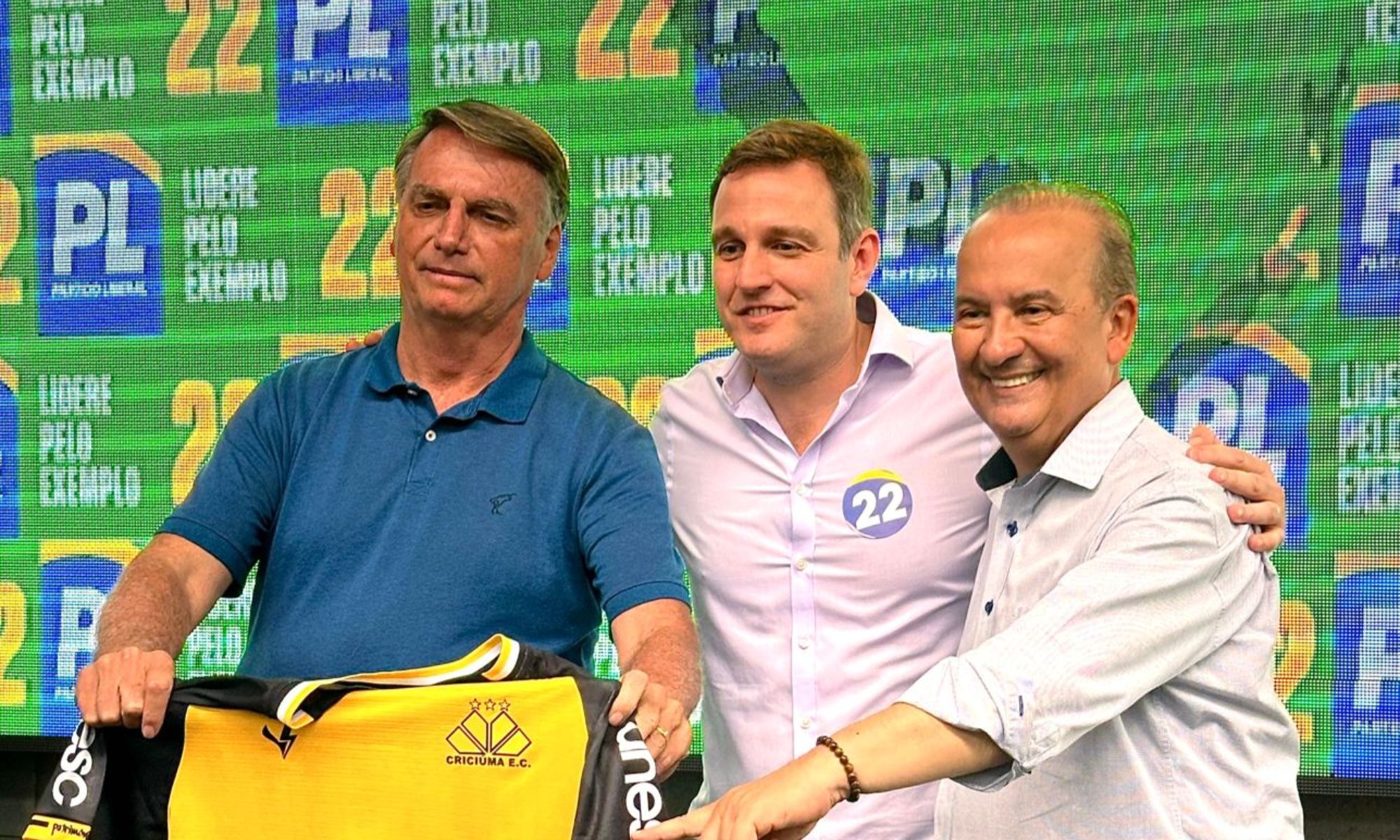 Ricardo Guidi em Criciúma recebe apoio de Bolsonaro