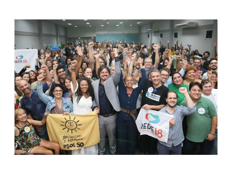 Marina Silva participa de encontro pela pré-candidatura de Marquito a prefeito de Florianópolis.