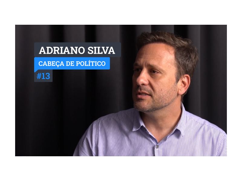 Prefeito de Joinville, Adriano Silva (Novo) é entrevistado pelo jornalista Upiara Boschi no Cabeça de Político de 9 de maio de 2024