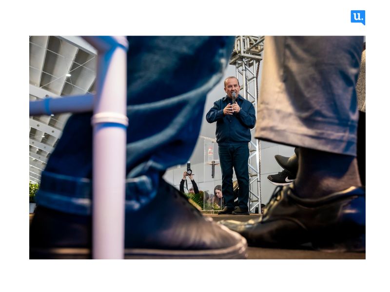 Jorginho discursa na inauguração do MultiHospital.