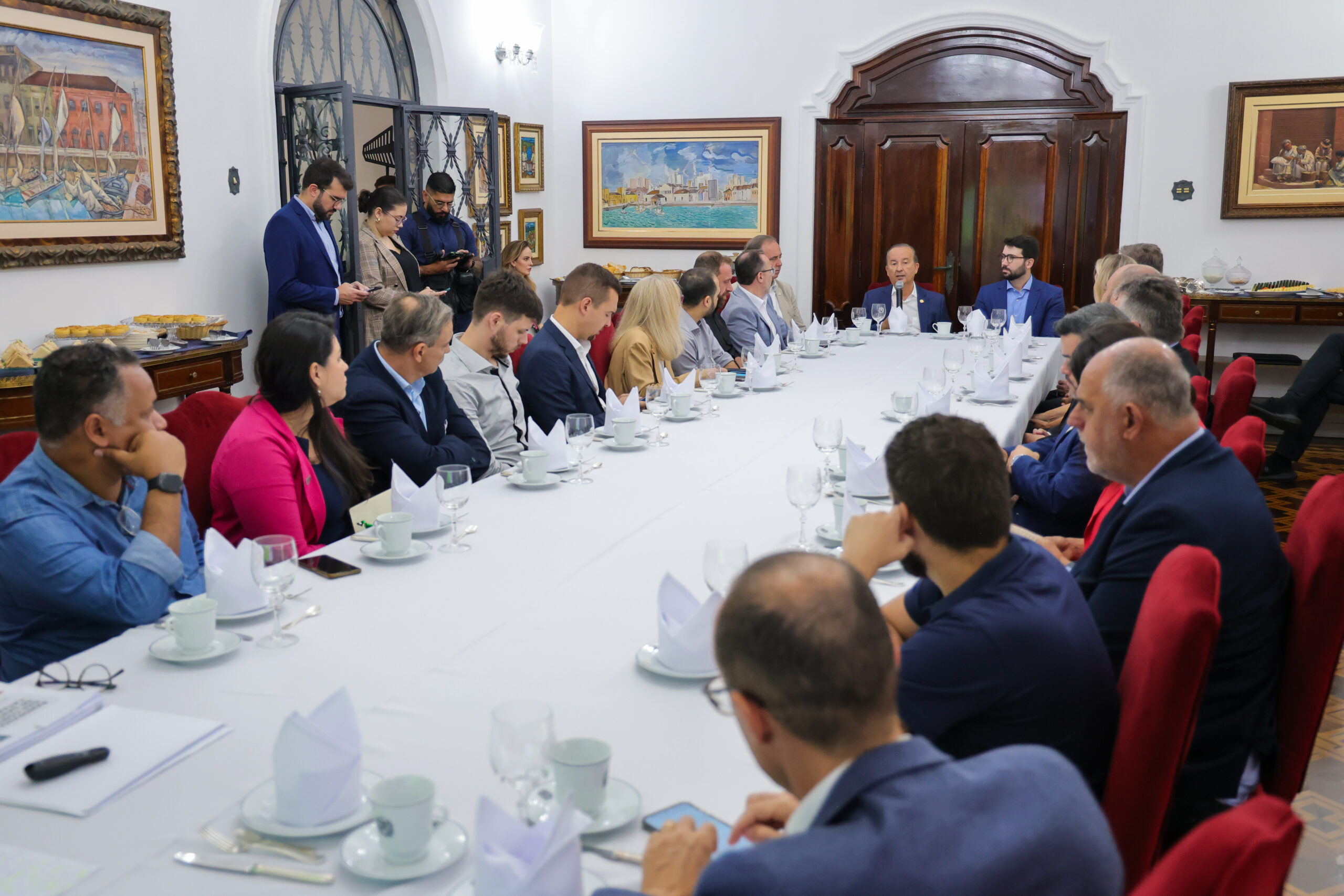 Jorginho Mello convidou jornalistas e confirmou MDB no governo