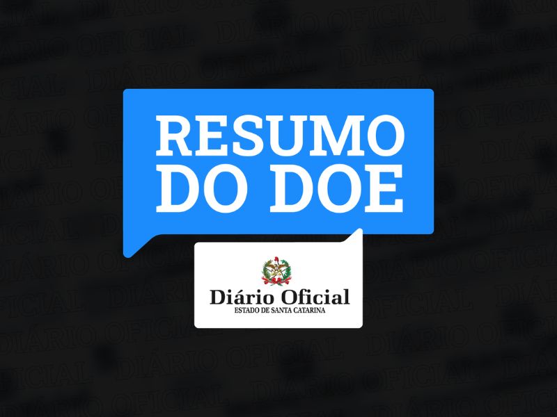 Resumo do DOE por Upiara Boschi