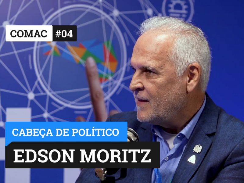Presidente da Casan, Edson Moritz foi o quatro entrevistado no Cabeça de Político gravado no Congresso dos Municípios de SC (Comac-SC)