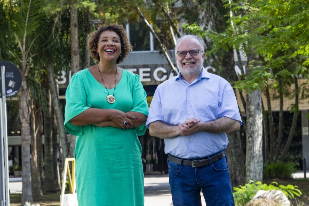Irineu de Souza e Joana dos Passos venceram a consulta à comunidade acadêmica e foram referendados pelo Ministério da Educação em 2022. Foto: Agecom, Divulgação.