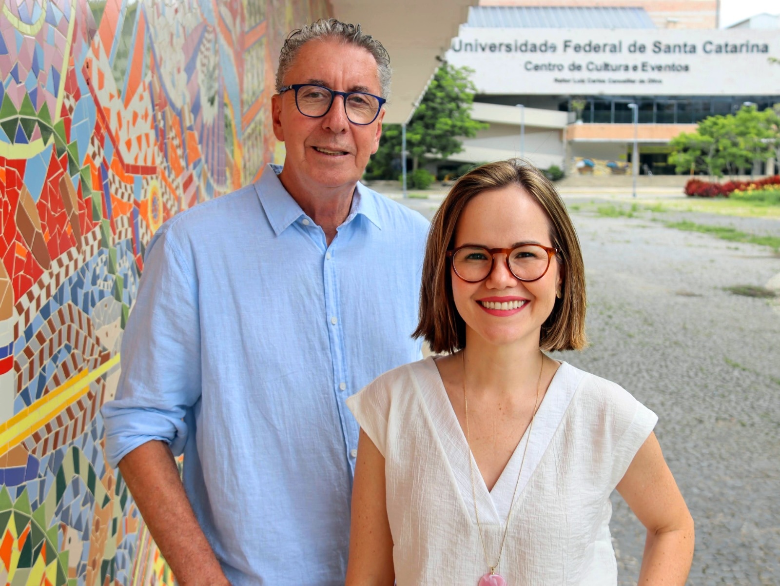 João Luiz Martins e Luana Heinen ficaram em terceiro lugar no primeiro turno na UFSC. Foto: Divulgação.