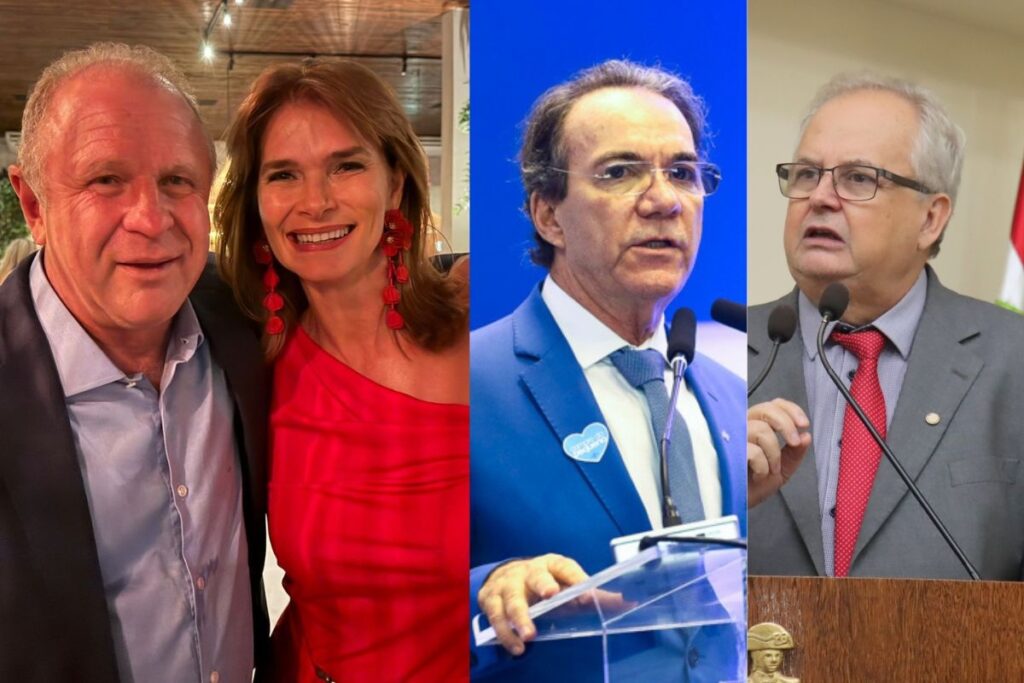 Gelson Merisio e Angela Albino ao governo e vice, com Décio Lima e Afrânio Boppré ao Senado. Fotos: Divulgação.