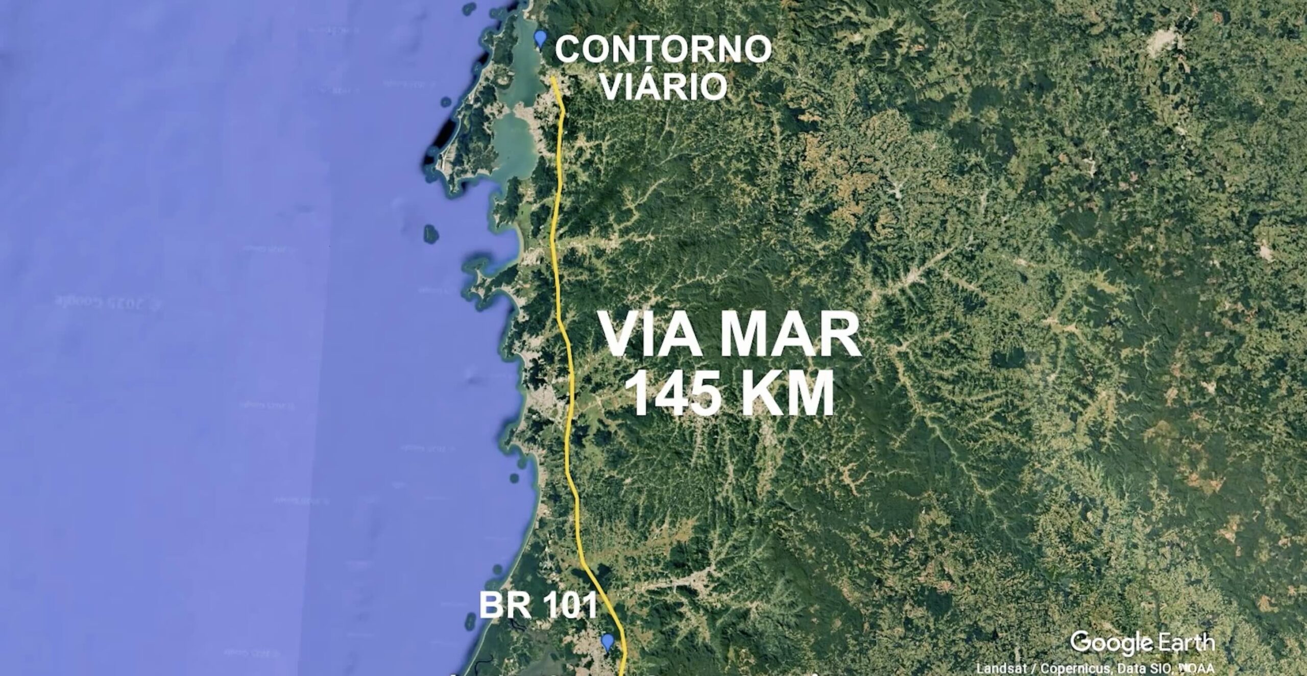 Via Mar, rodovia paralela à BR-101